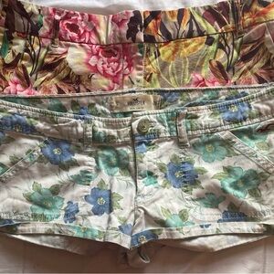Hollister Ultra Low Waist Floral Shorts &Dalia Low Rise Bright Floral Mini short